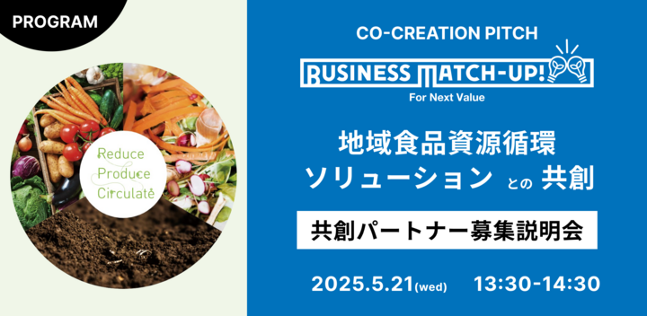 第6回『Business Match-up!』「地域食品資源循環ソリューション」との共創パートナー募集説明会