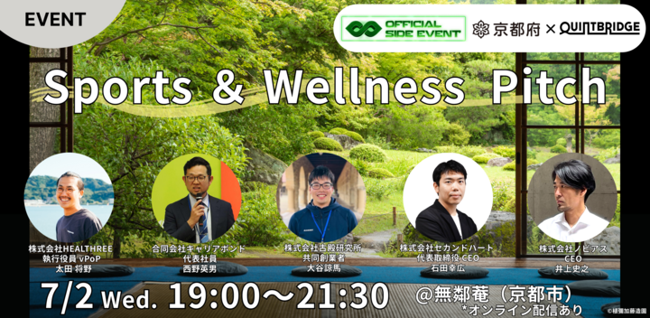【IVS2025公認サイドイベント】Sports＆Wellness Pitch ～Kyoto pref.×QUINTBRIDGE　@無鄰菴（京都市）