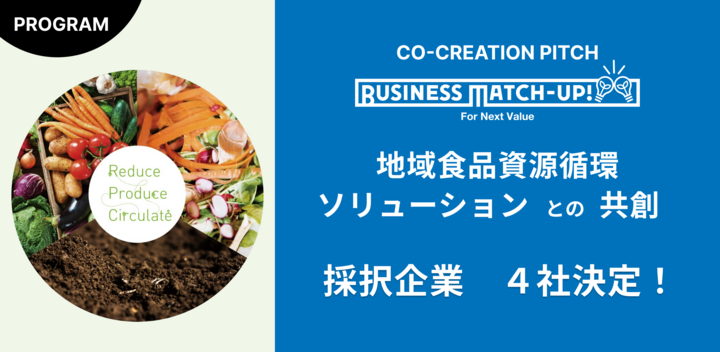 Business Match-up!　『地域食品資源循環ソリューション』との共創パートナー決定！