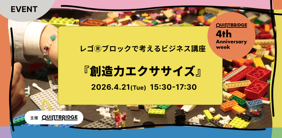 QB 4th Anniv.Week／レゴⓇブロックで考えるビジネス講座 『創造力