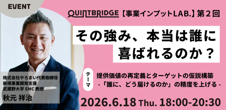その強み、本当は誰に喜ばれるのか？【提供価値の再定義とターゲットの仮説構築 -「誰に・どう届けるか」の精度を上げる-】