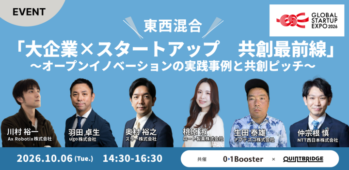 東西混合「大企業×スタートアップ 共創最前線」～オープンイノベーションの実践事例と共創ピッチ～