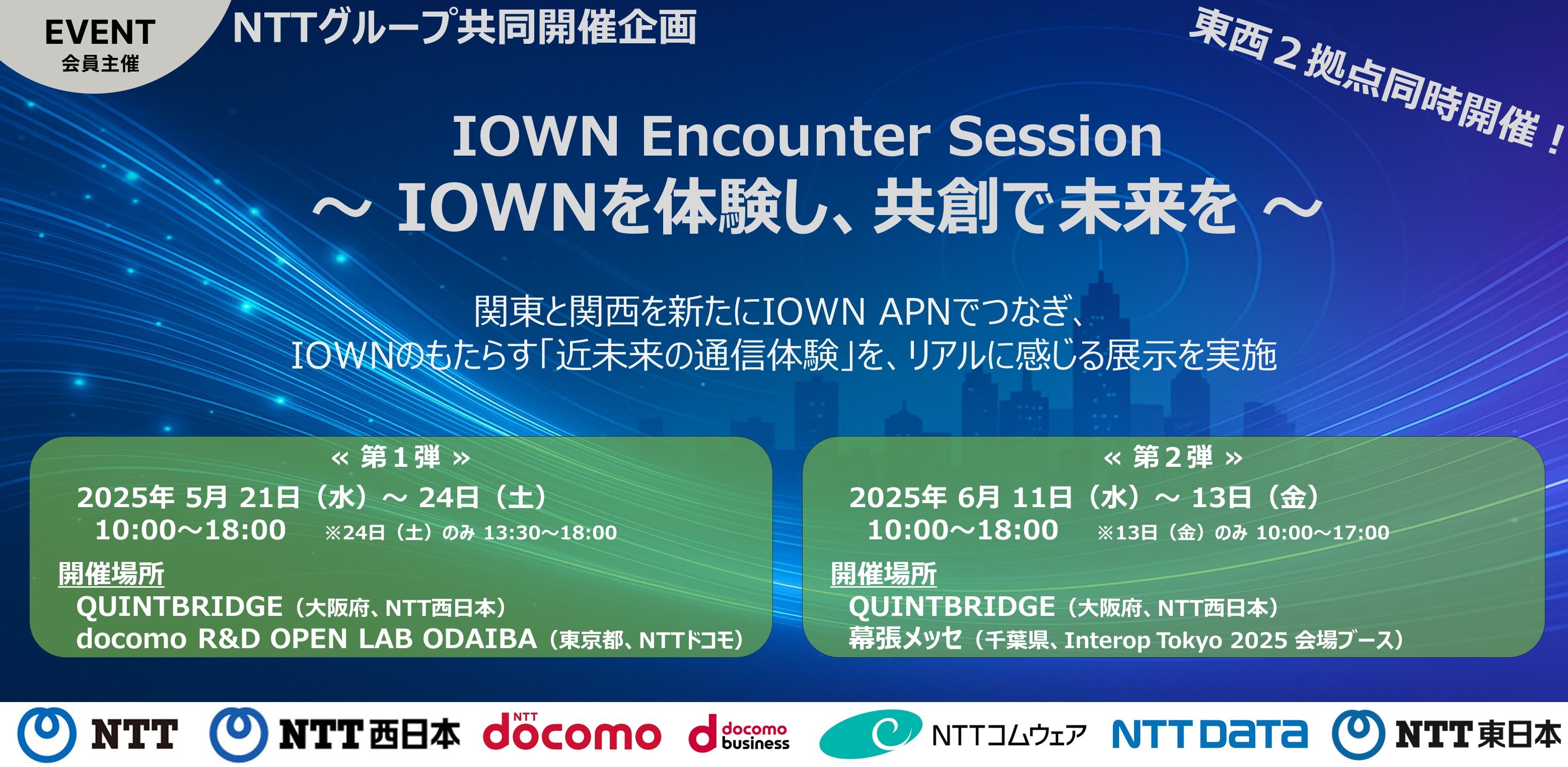 見学&展示体験 IOWN Encounter Session ~IOWNを体験し、共創で未来を~